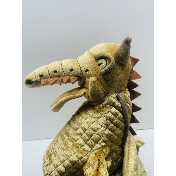 Wicked the Musical Gold Dragon 11" Plush Hand Puppet Time Clock Stuffed Animal - Picture 5 of 11